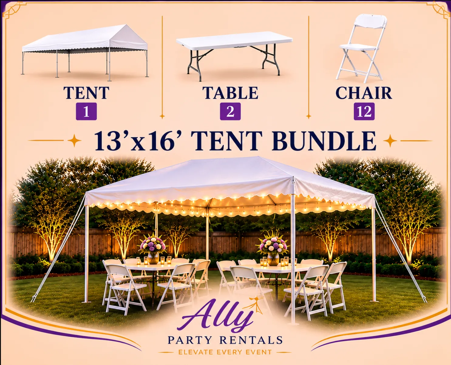 13'x16' Tent Bundle
