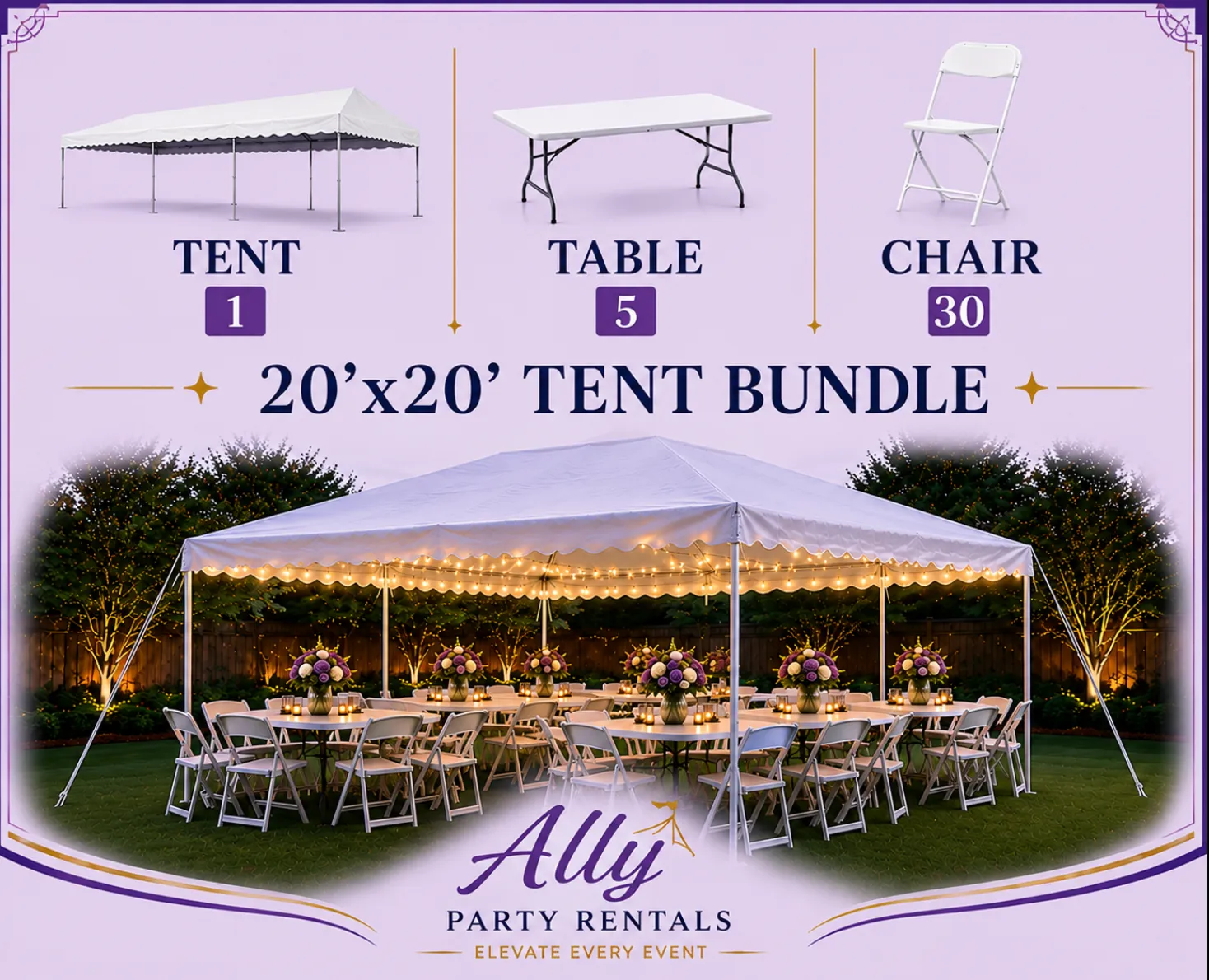 20'x20' Tent Bundle