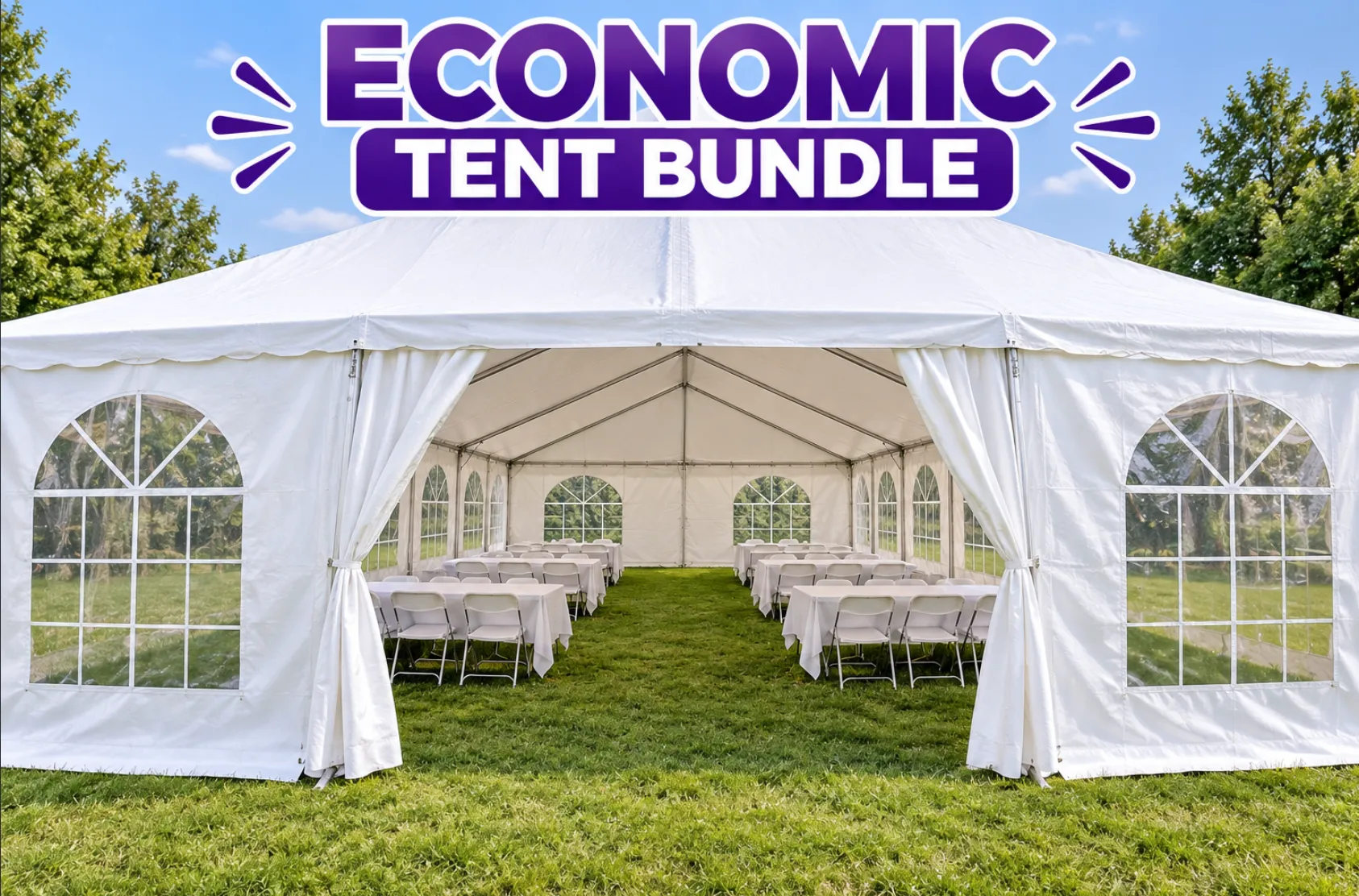 Economic Party Tent Bundle (Seats 30)