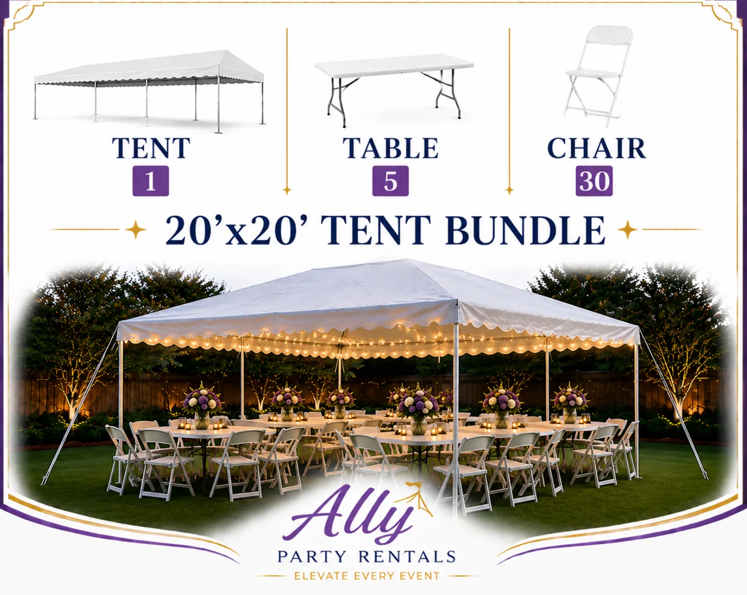 20'x20' Tent Bundle