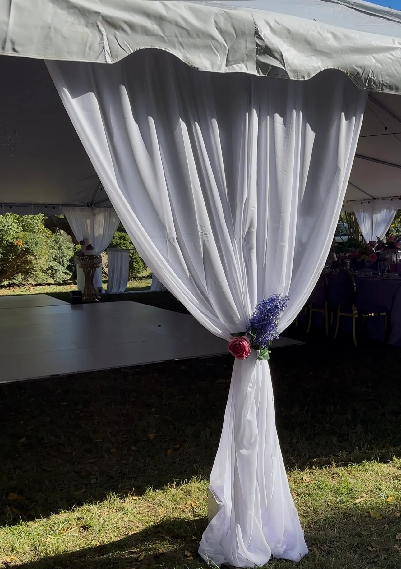 Tent Leg Draping 
