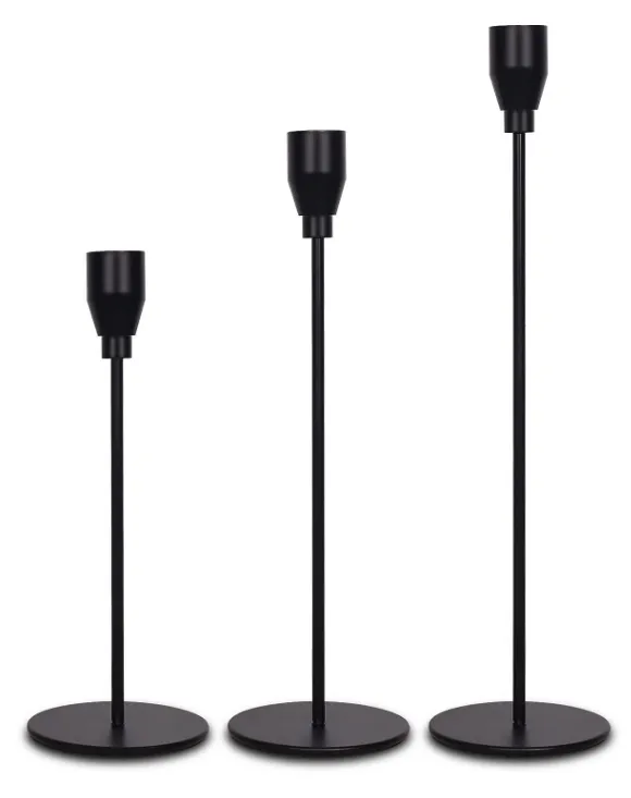 Black Tapered Candle Sticks