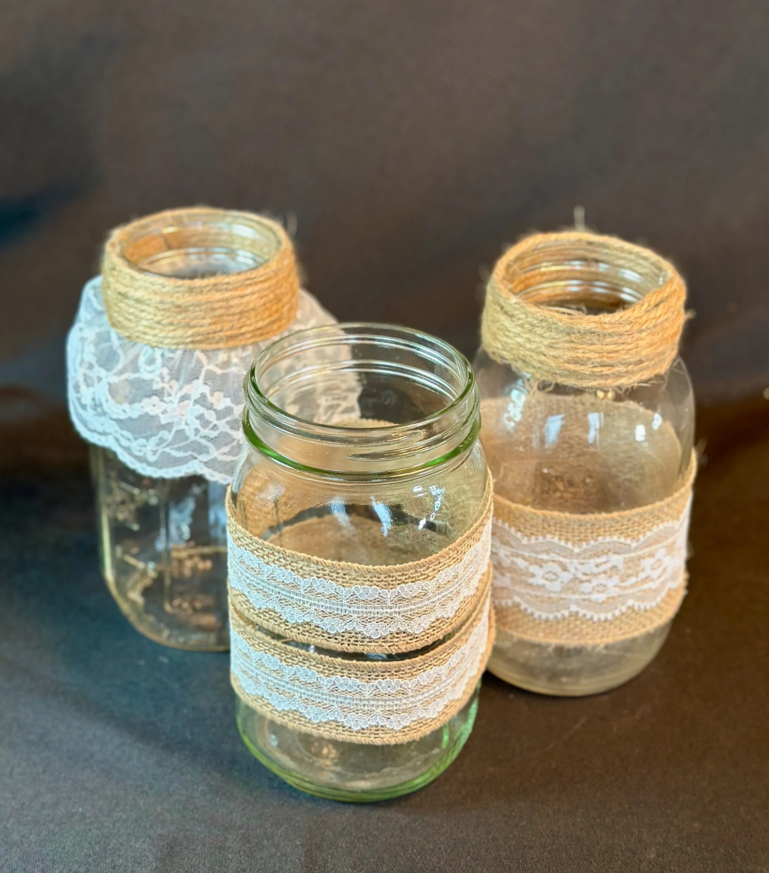 Burlap Mason Jar