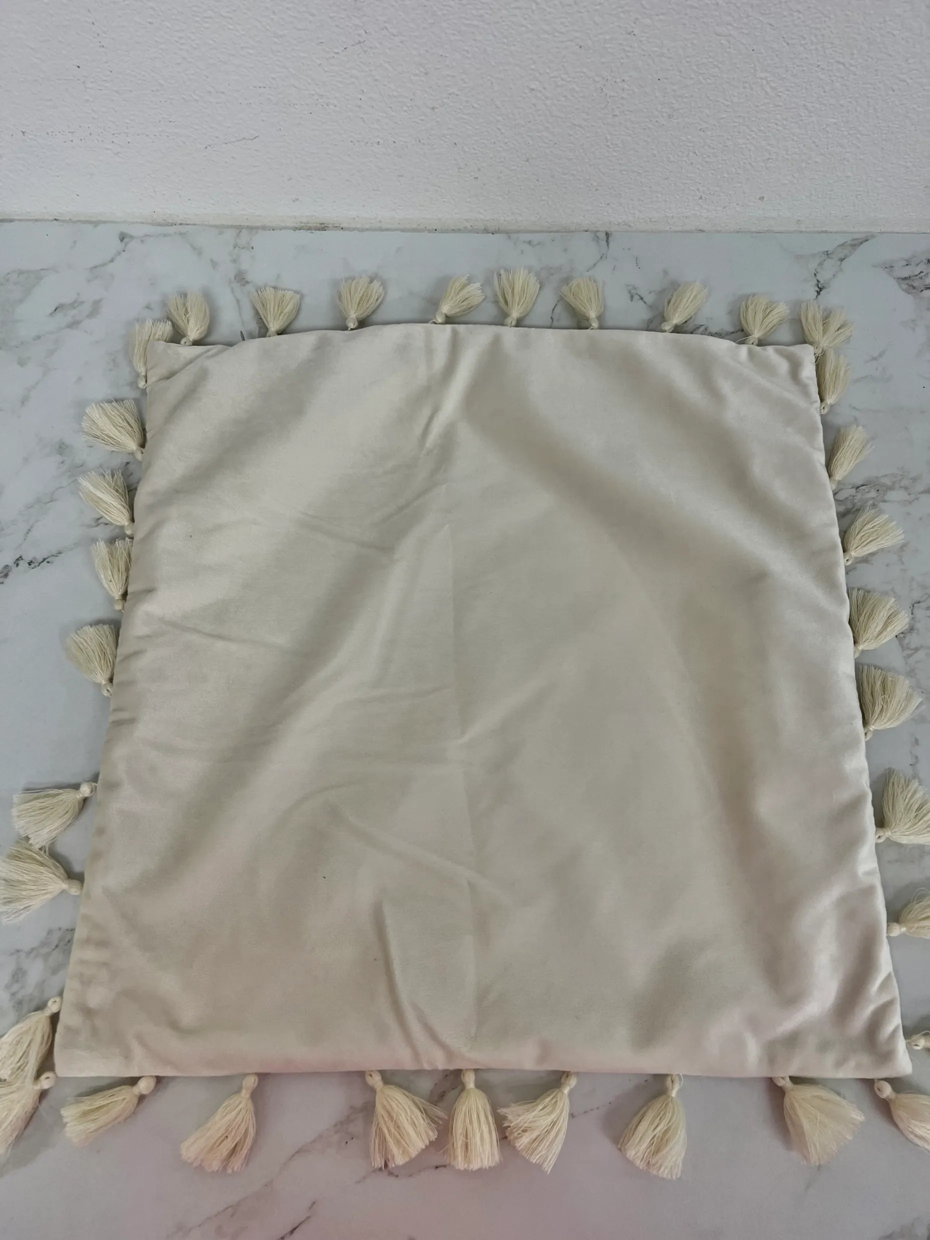 Cream Velvet with Tassels