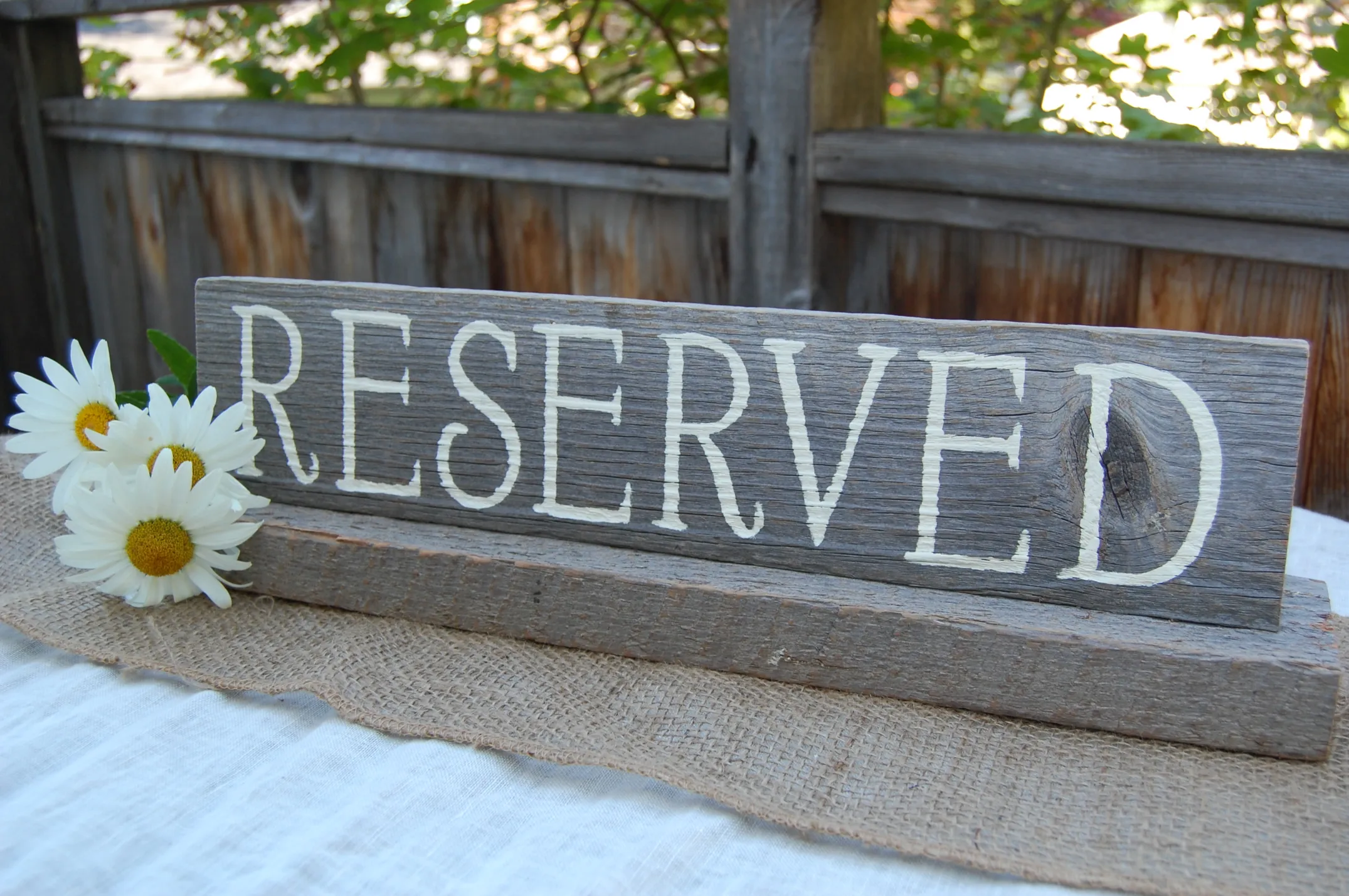 Rustic Reserved Sign