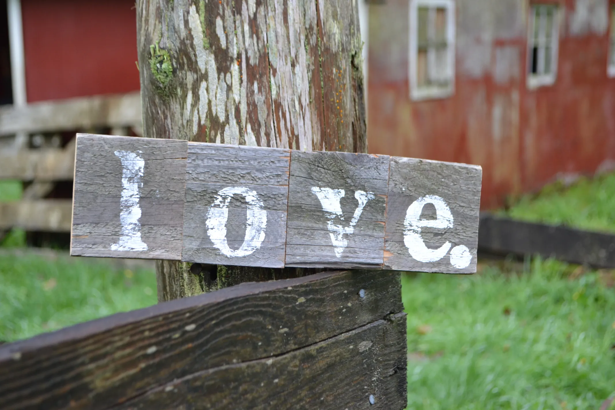 "Love." Sign