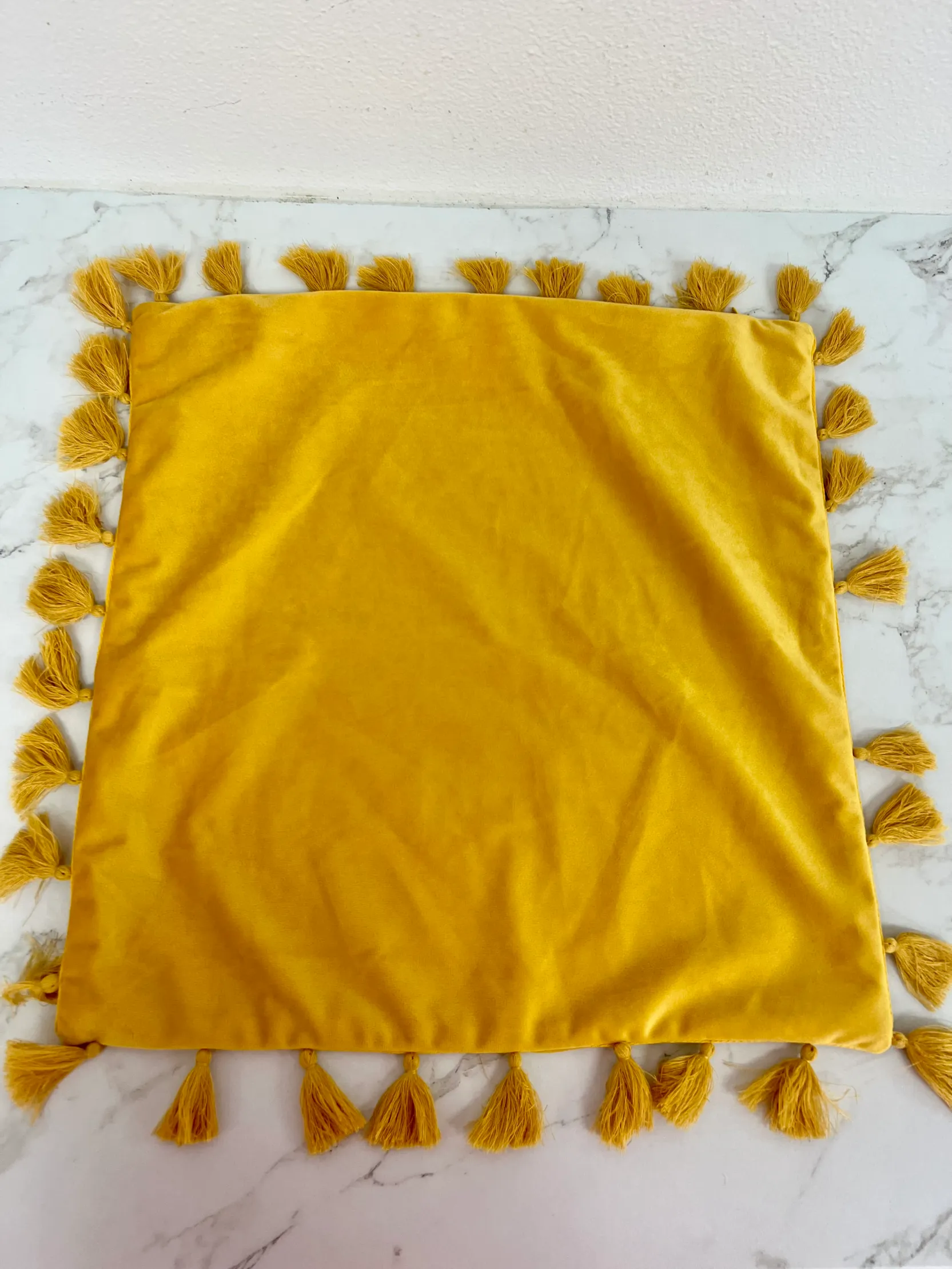 Mustard Yellow Velvet with Tassels