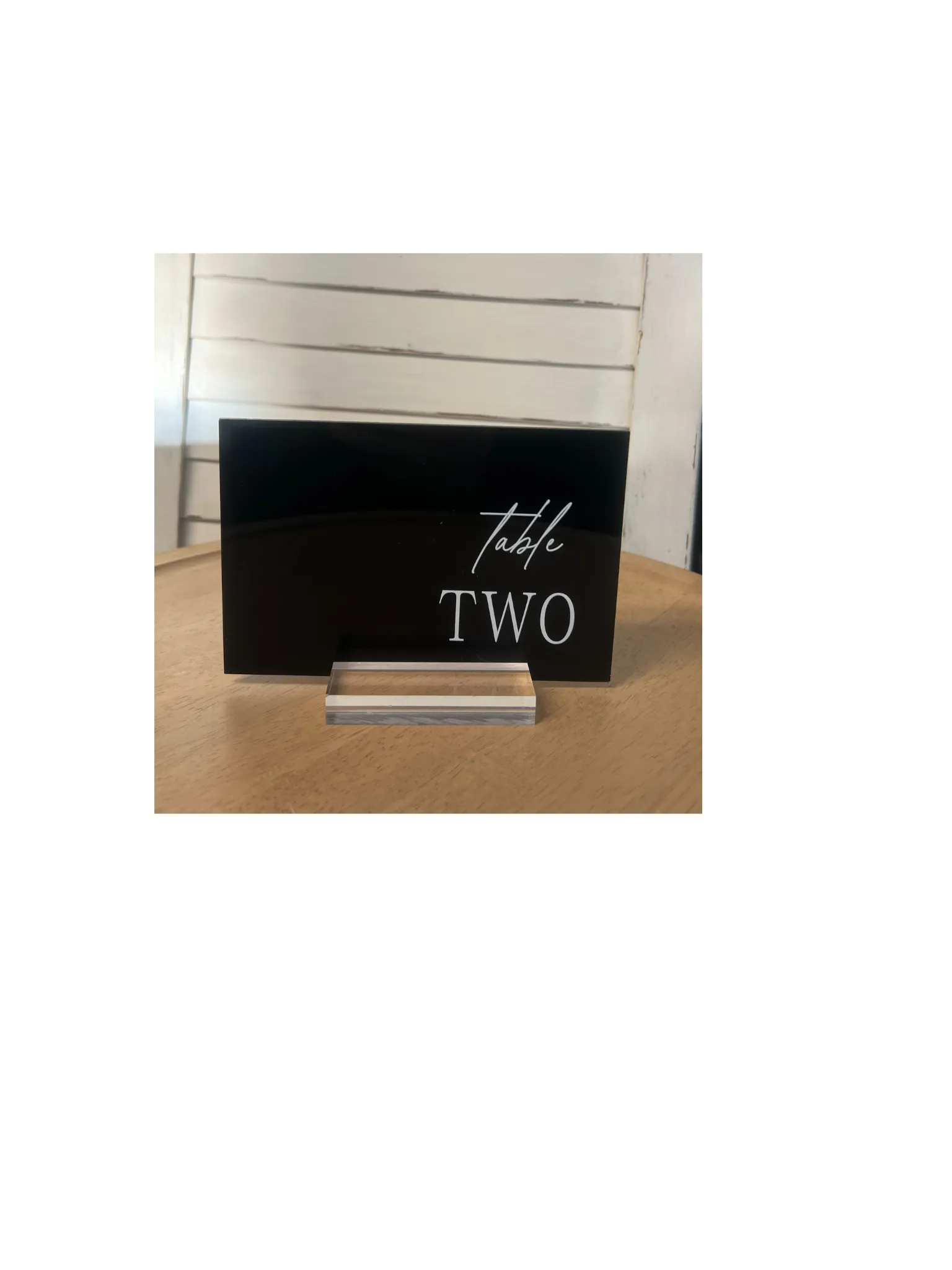 Black Acrylic Table Numbers