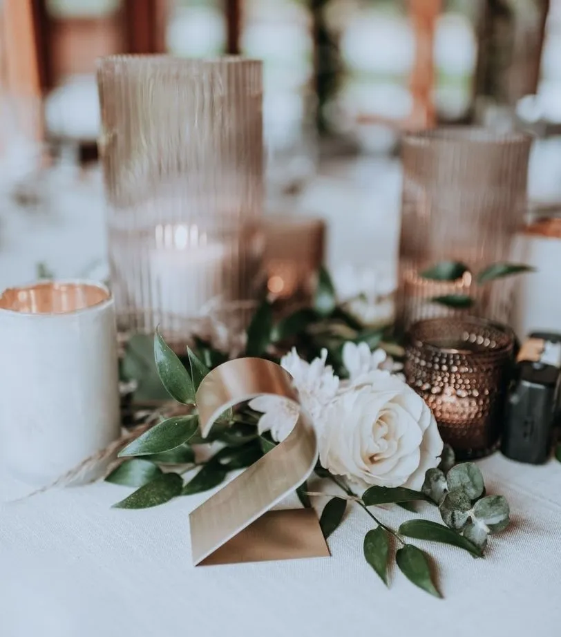 Gold Metal Free Standing Table Numbers