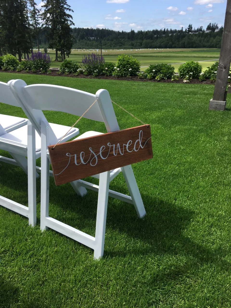 Hanging "Reserved" Wood Sign 