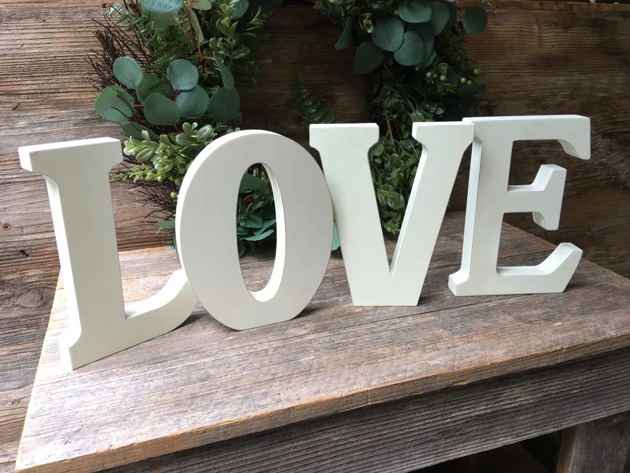White "LOVE" Letters