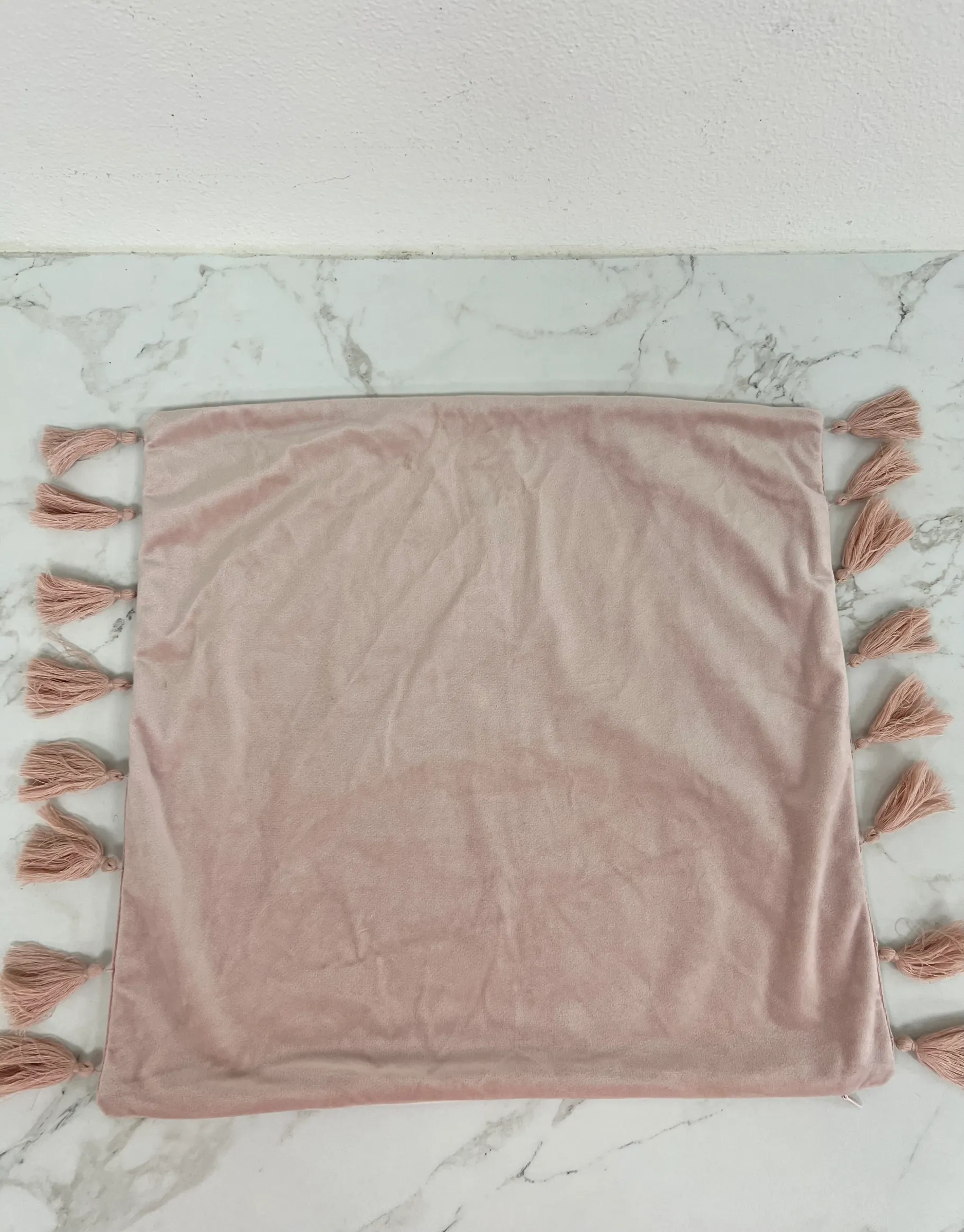 Blush Velvet with Tassels