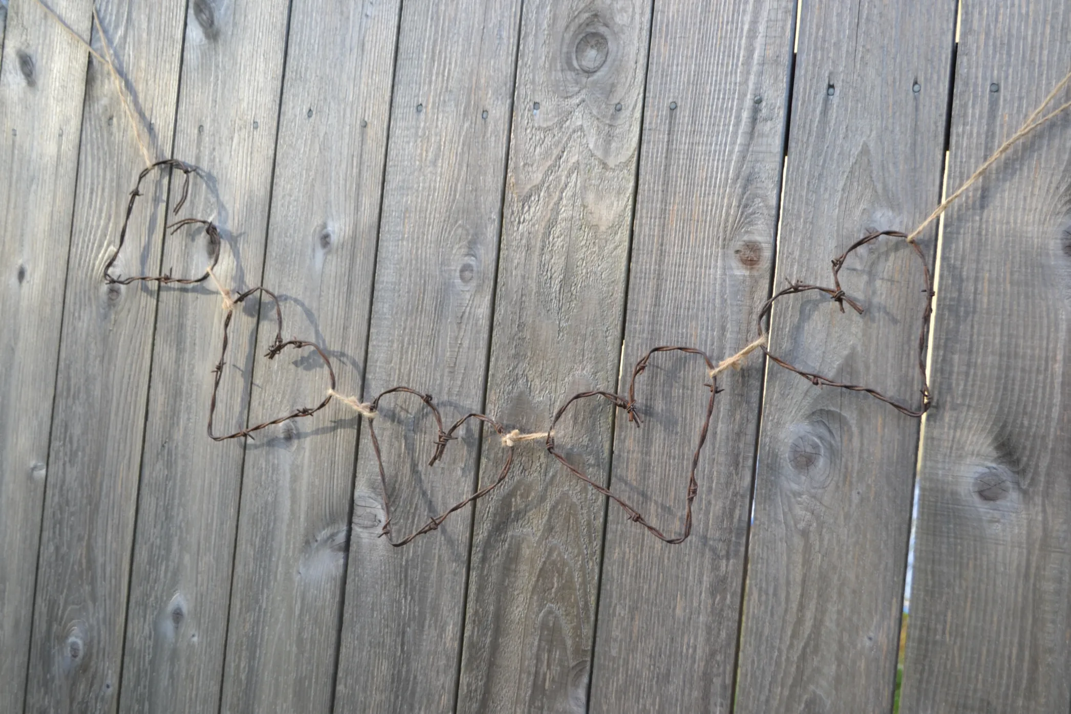 Barb Wire Heart Banner