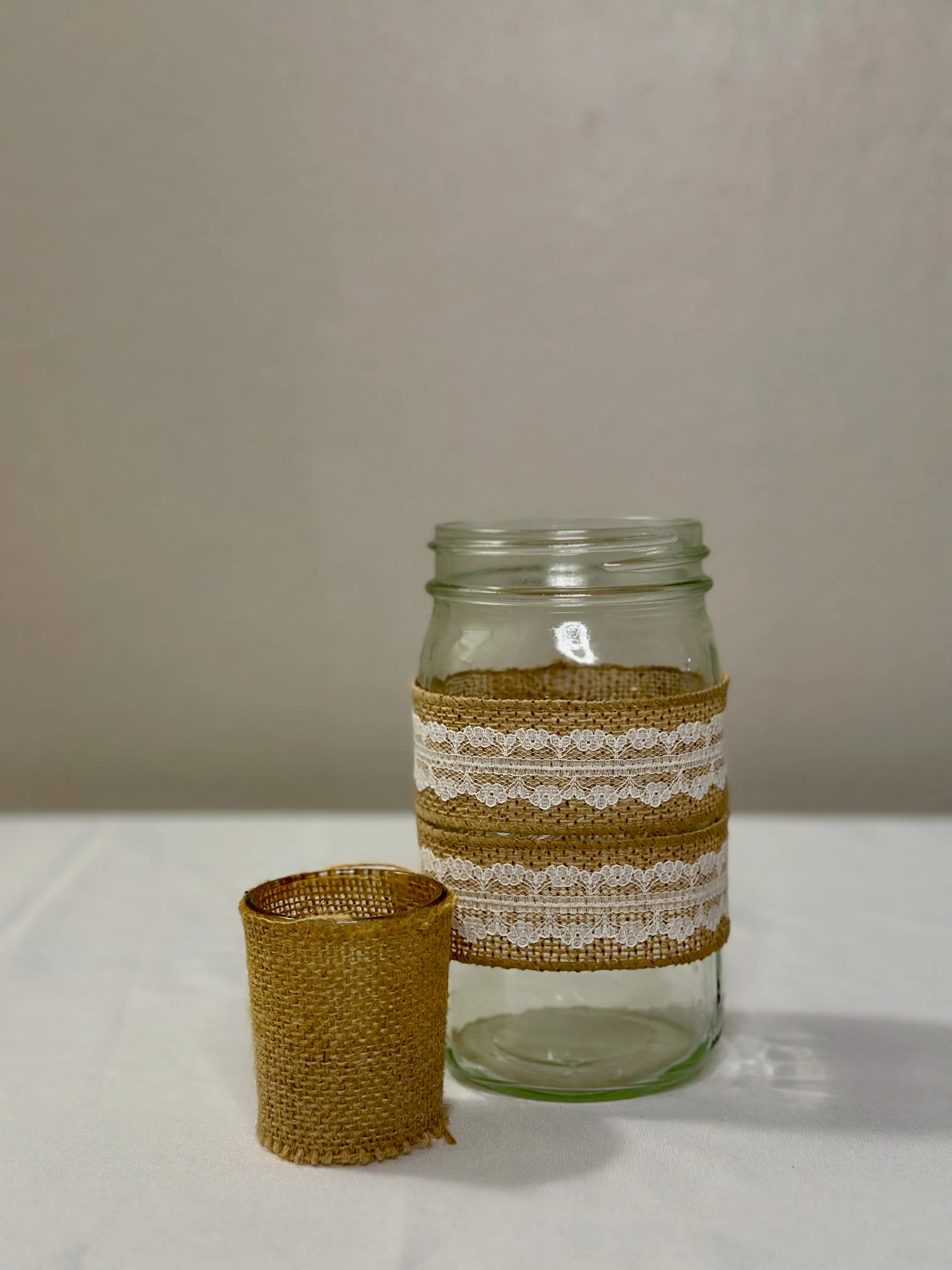 Burlap Votive