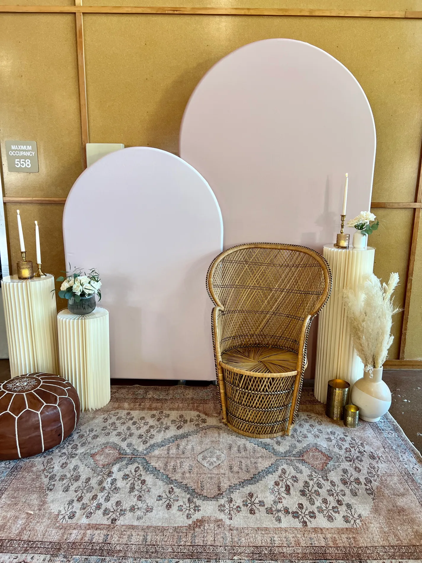 Arched Backdrop Set - Tan, Pink, White, Or Black