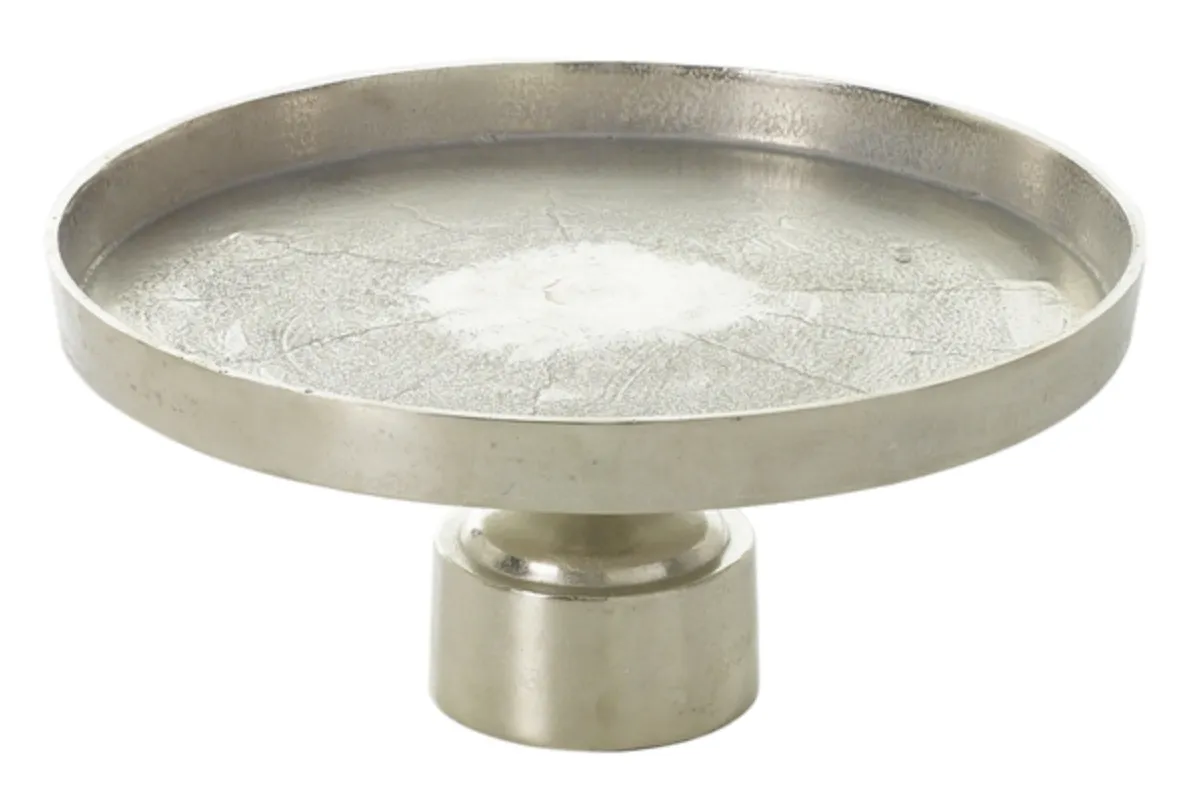 "Felicia" Silver Metal Cake Stand