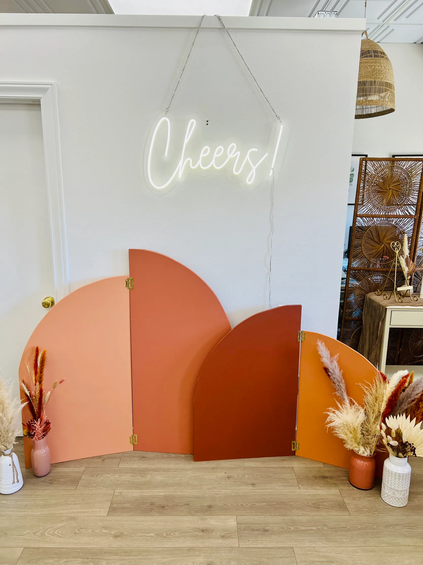 Rust Wood Arched Panels