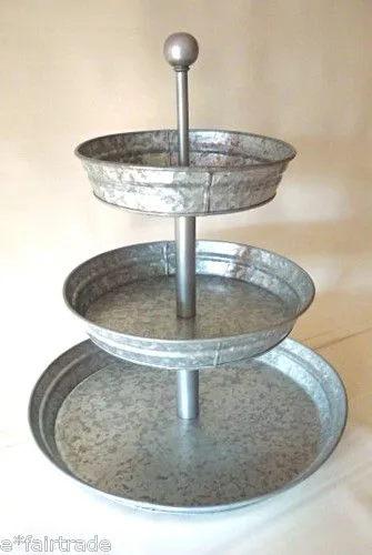 Galvanized Metal Tiered Stand