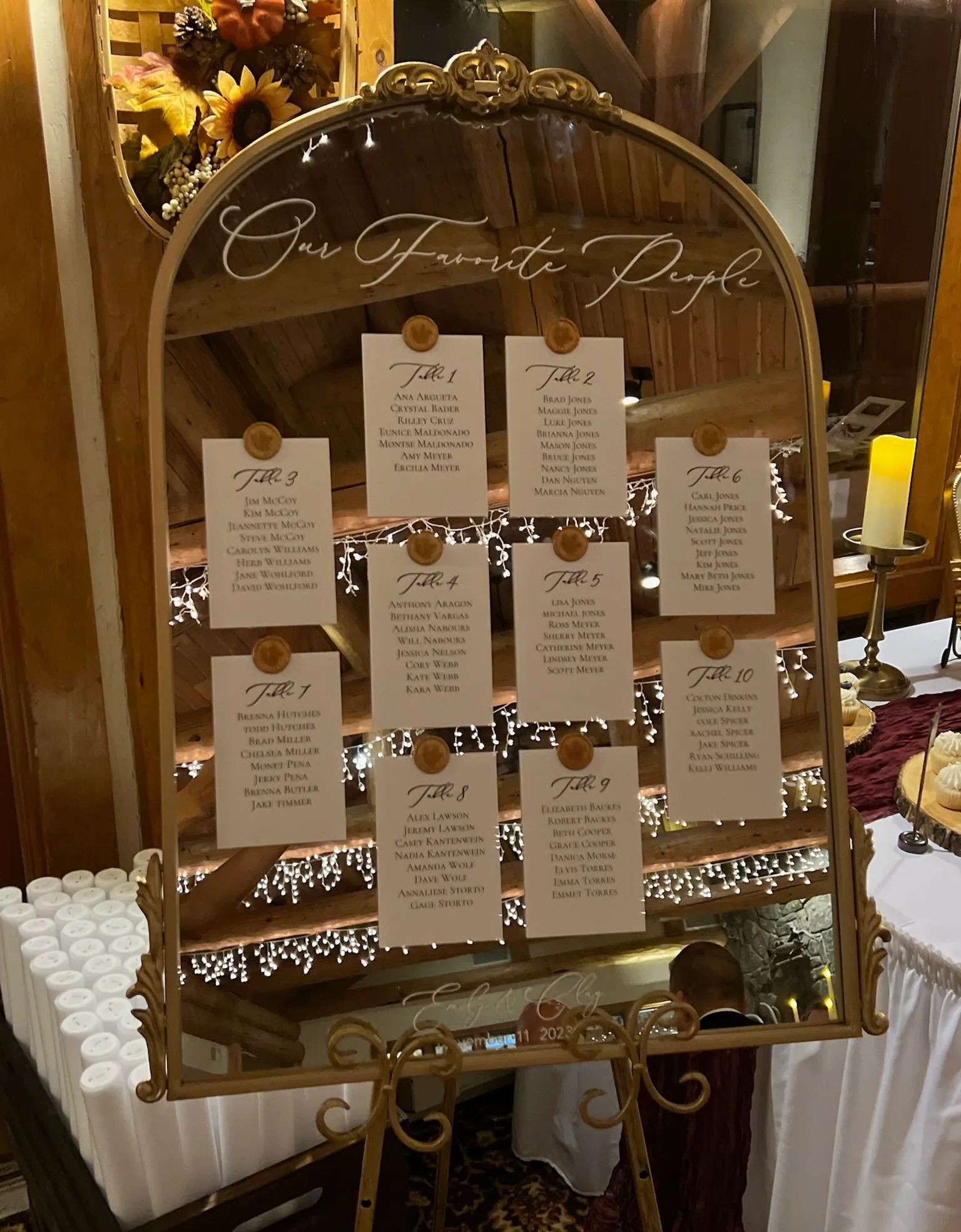 Seating Chart Mirror