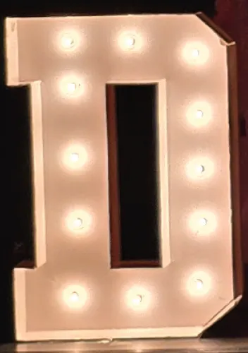 30" Light up Marquee D