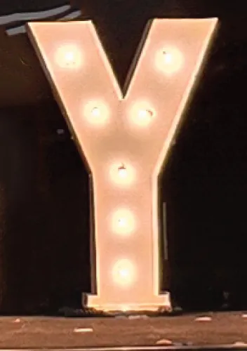 30" Light up Marquee Y