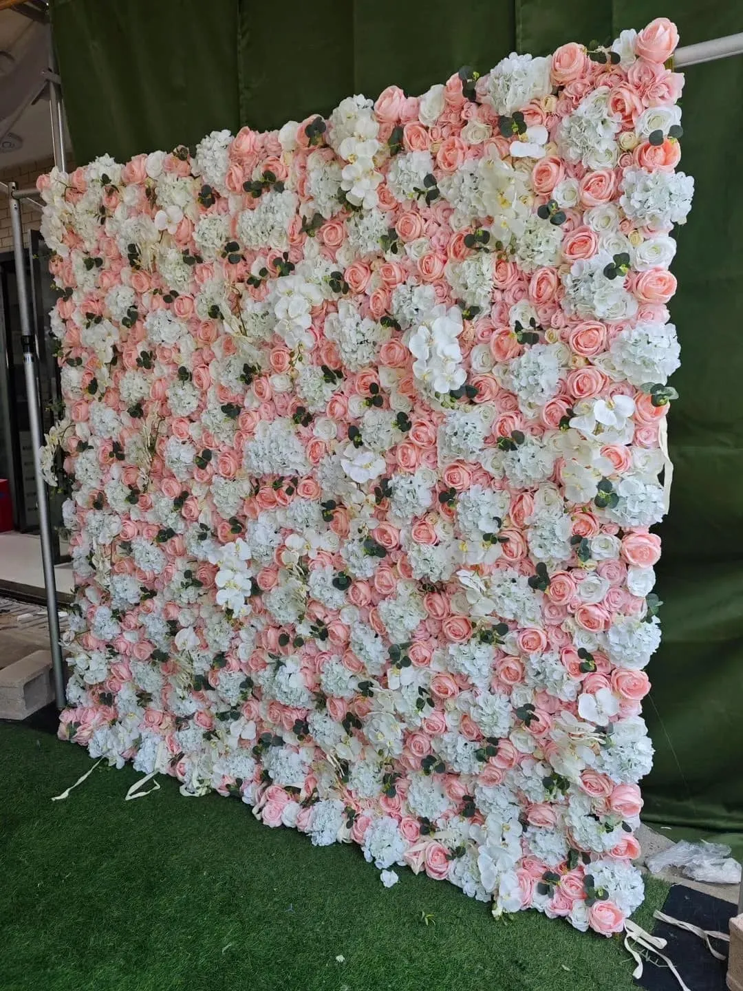 White & Pink Floral Wall