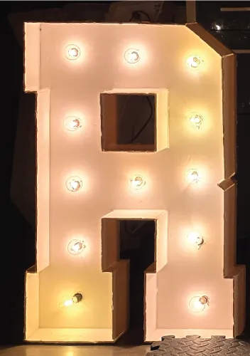 30" Light up Marquee R