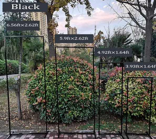 Black Metal Arch Stands