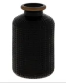 Black Herringbone Bud Vase
