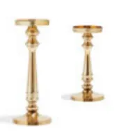 Gold Pillar Candle Holders