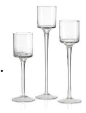 Stemmed Glass Candle Holders
