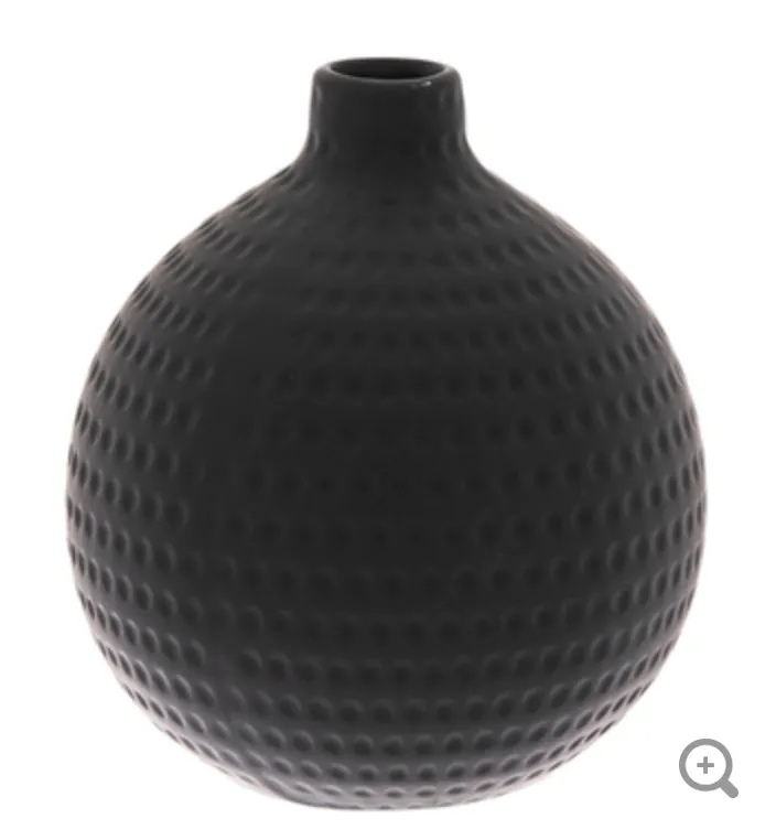 Etched Black Bud Vase