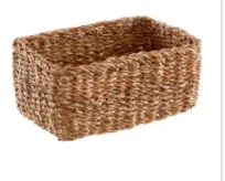 Wood Wicker Bathroom Basket