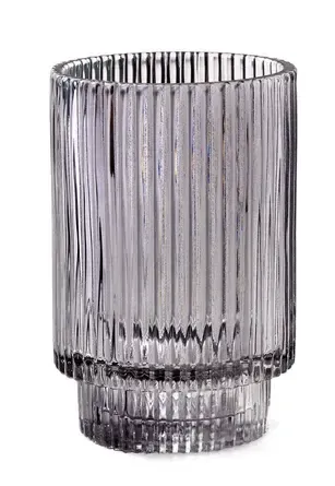 Black Ribbed Votive