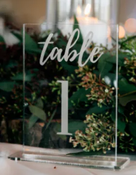 Clear Acrylic Table Numbers