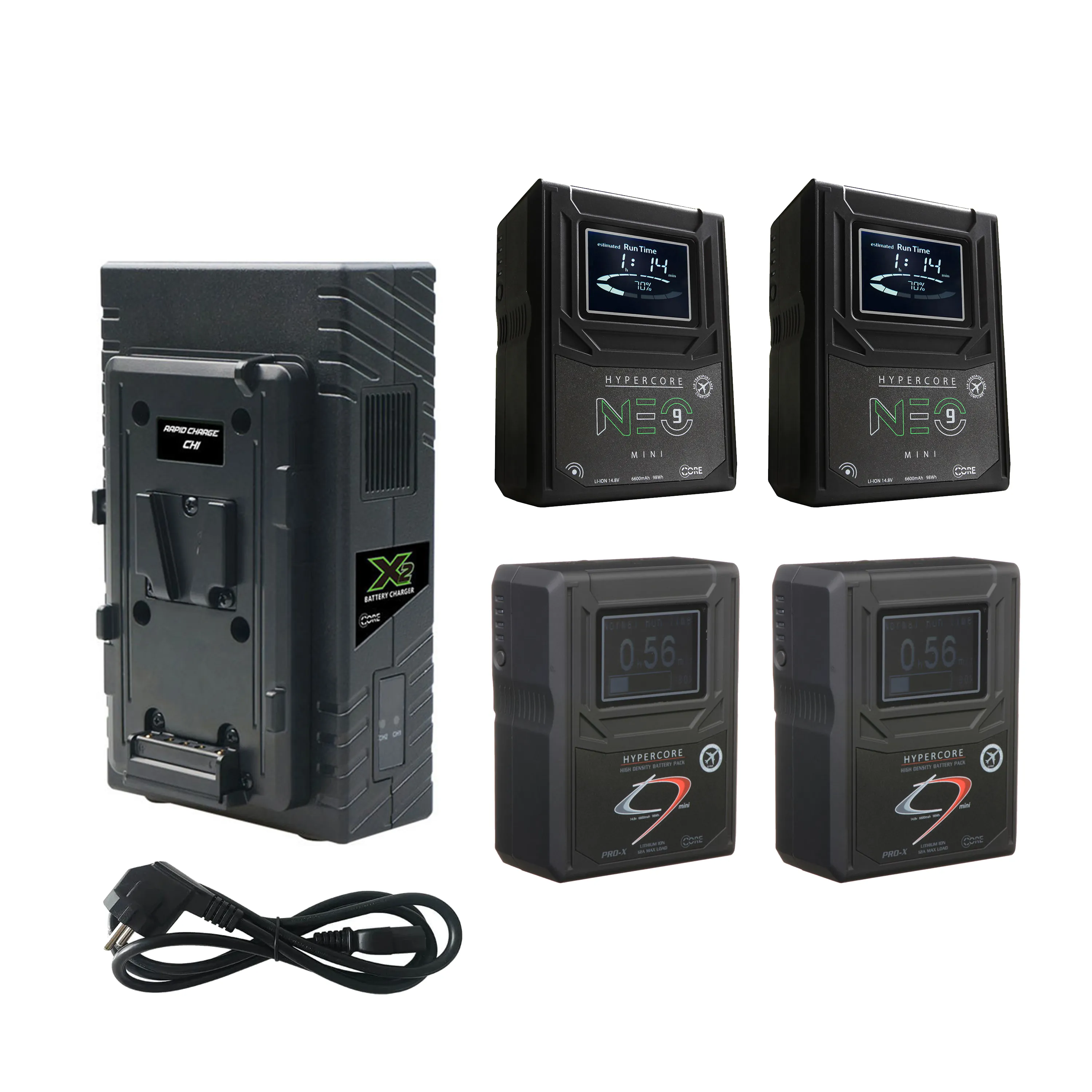 4x CoreSWX 98wh Mini Camera V-Mount Set 