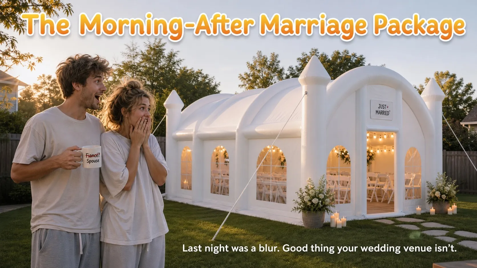“The Morning‑After Marriage Package: Instant Backyard Wedding Venue”