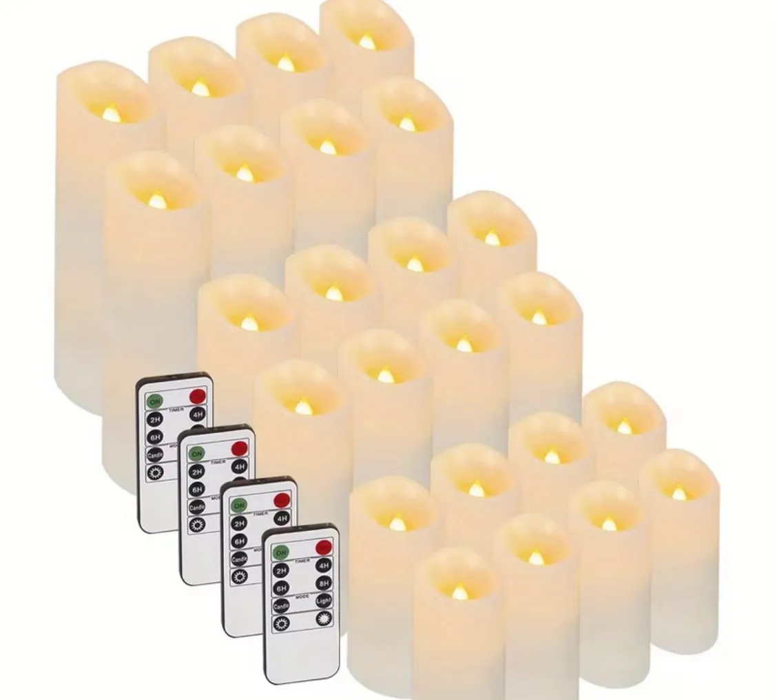 Flameless LED Pillar Candles