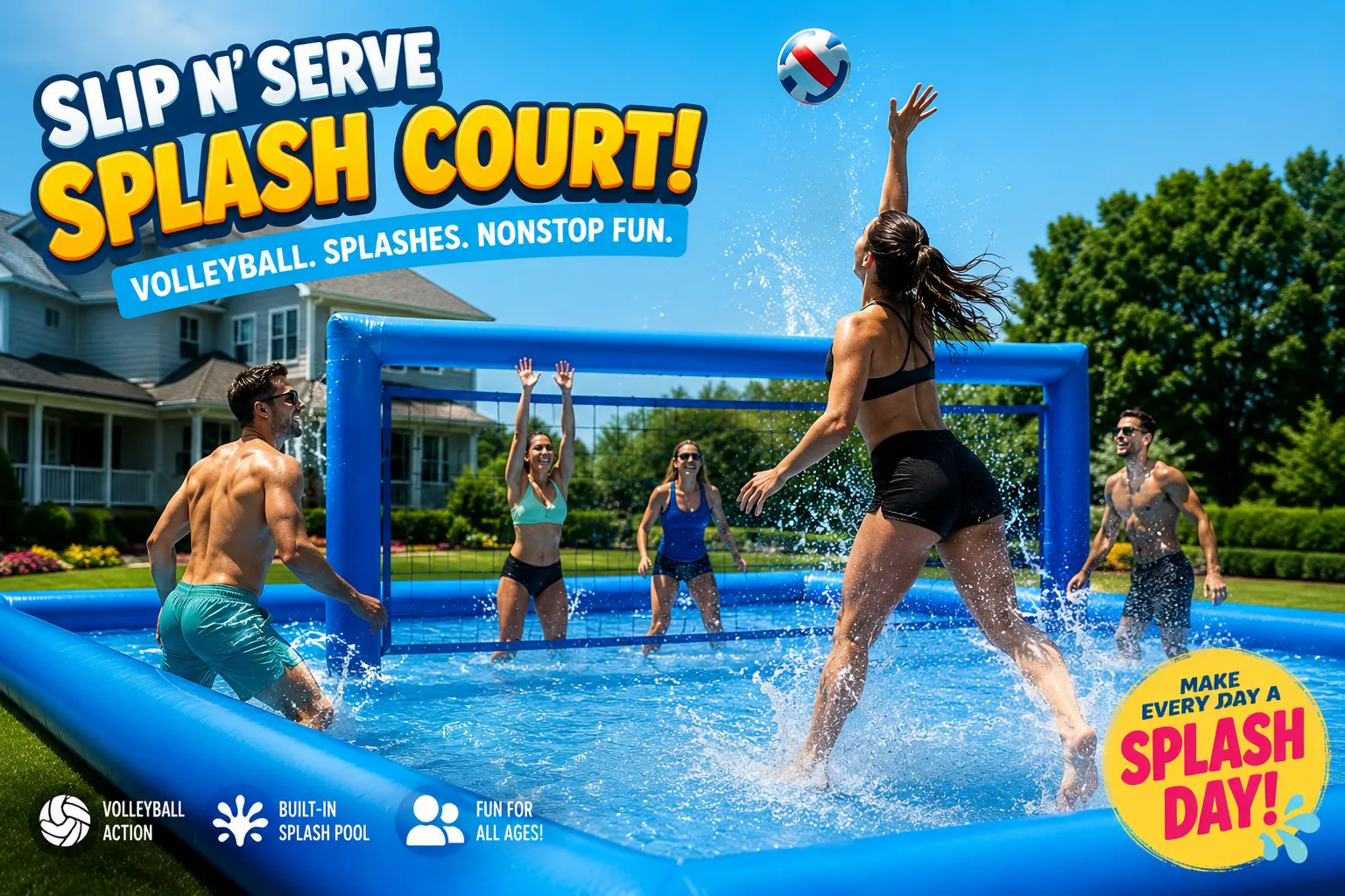 Slip N’ Serve Splash Court