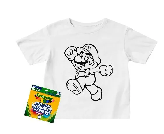 COLORING T-SHIRT WITH WASHABLE MARKERS