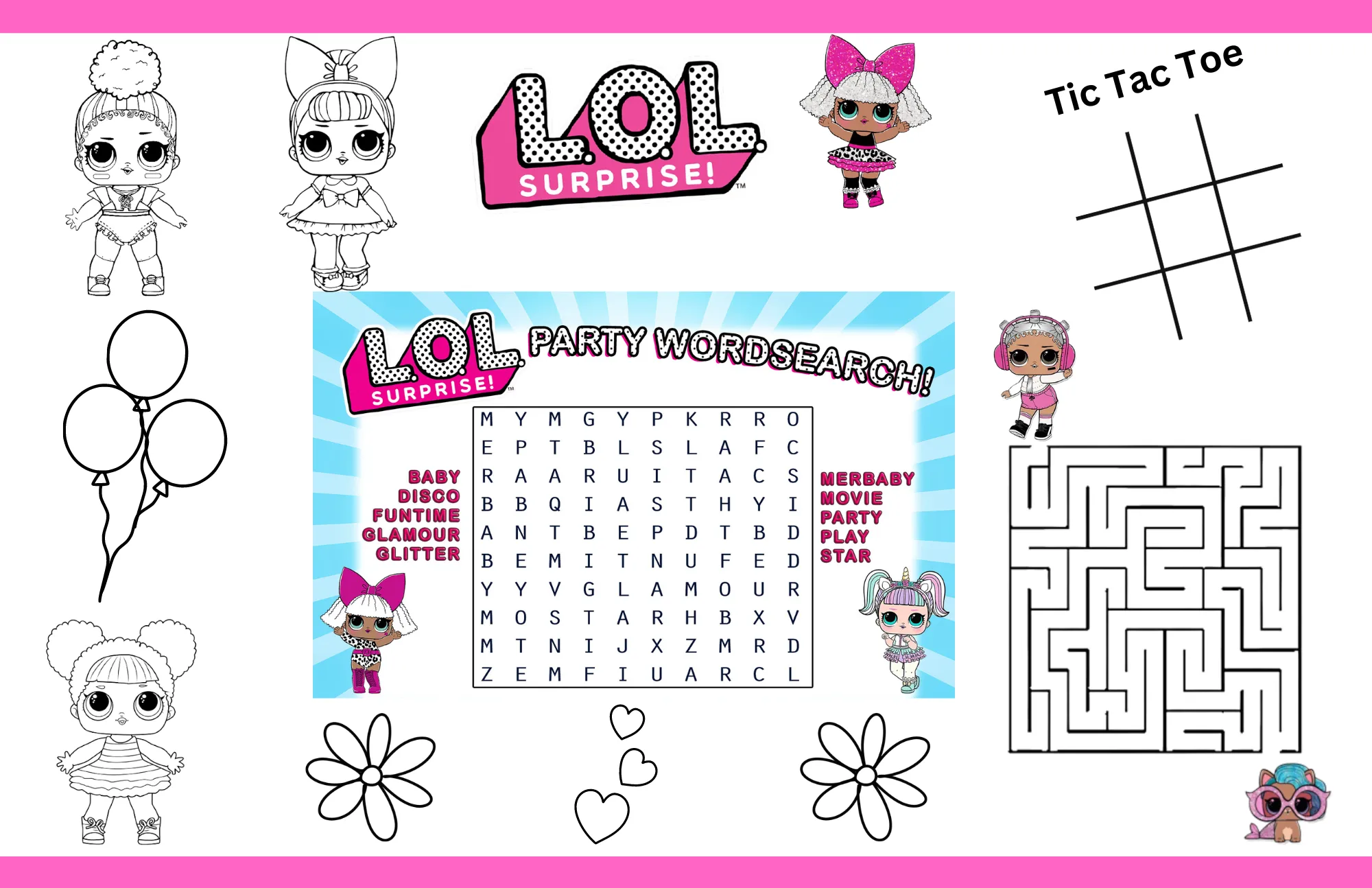 11 x 17 COLORING / ACTIVITY PLACEMAT