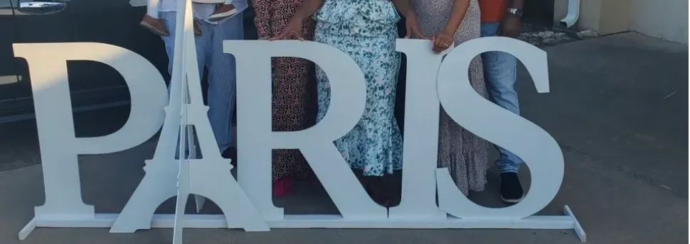 P-A-R-I-S standing letters
