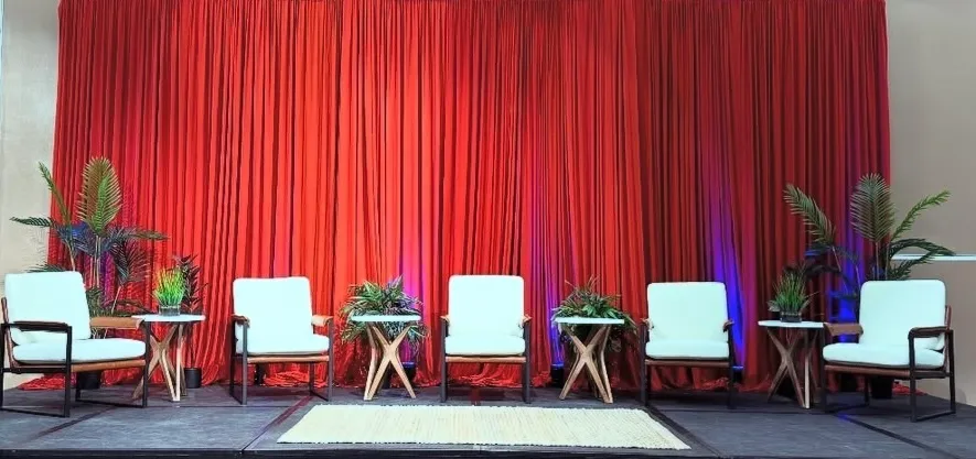 Rust Drapes- SPANDEX 