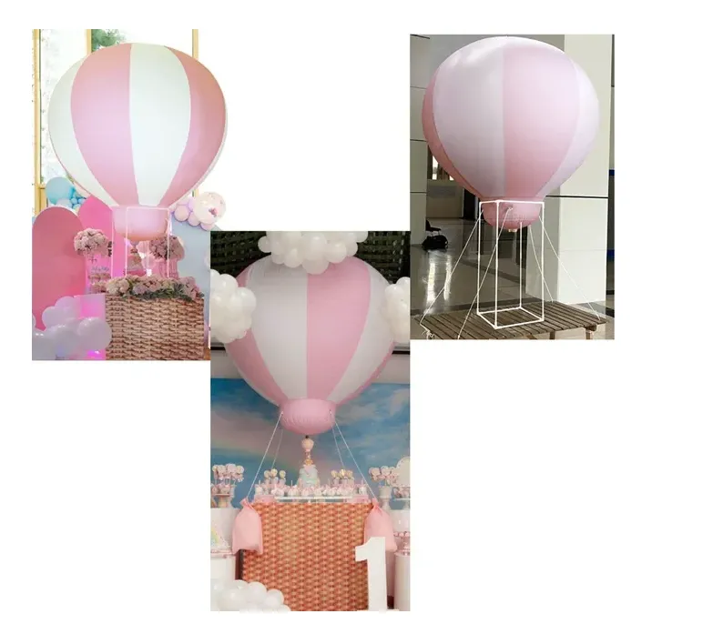 Pink & White Hot Air Balloon