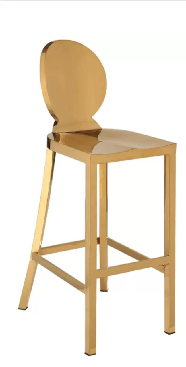 Gold Metal Bar Stool