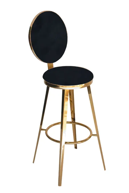 O-Back Gold Bar Stools