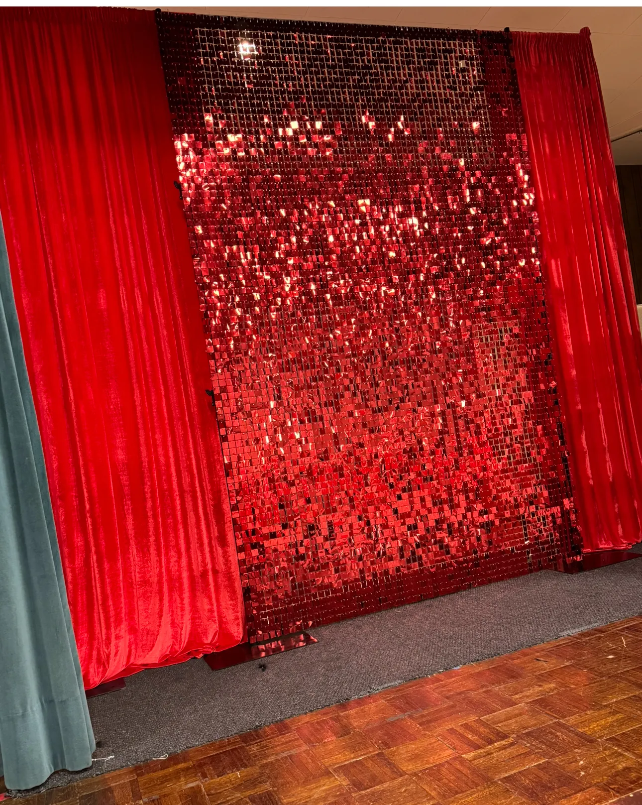 Red Velvet Backdrop Draping