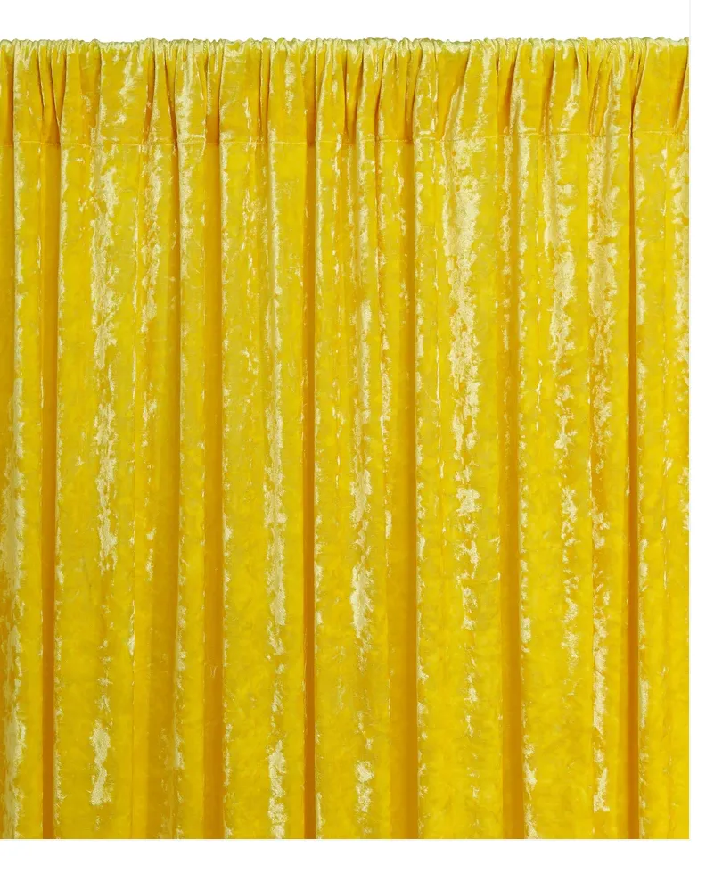 Canary Yellow Drapes- CRUSHED VELVET