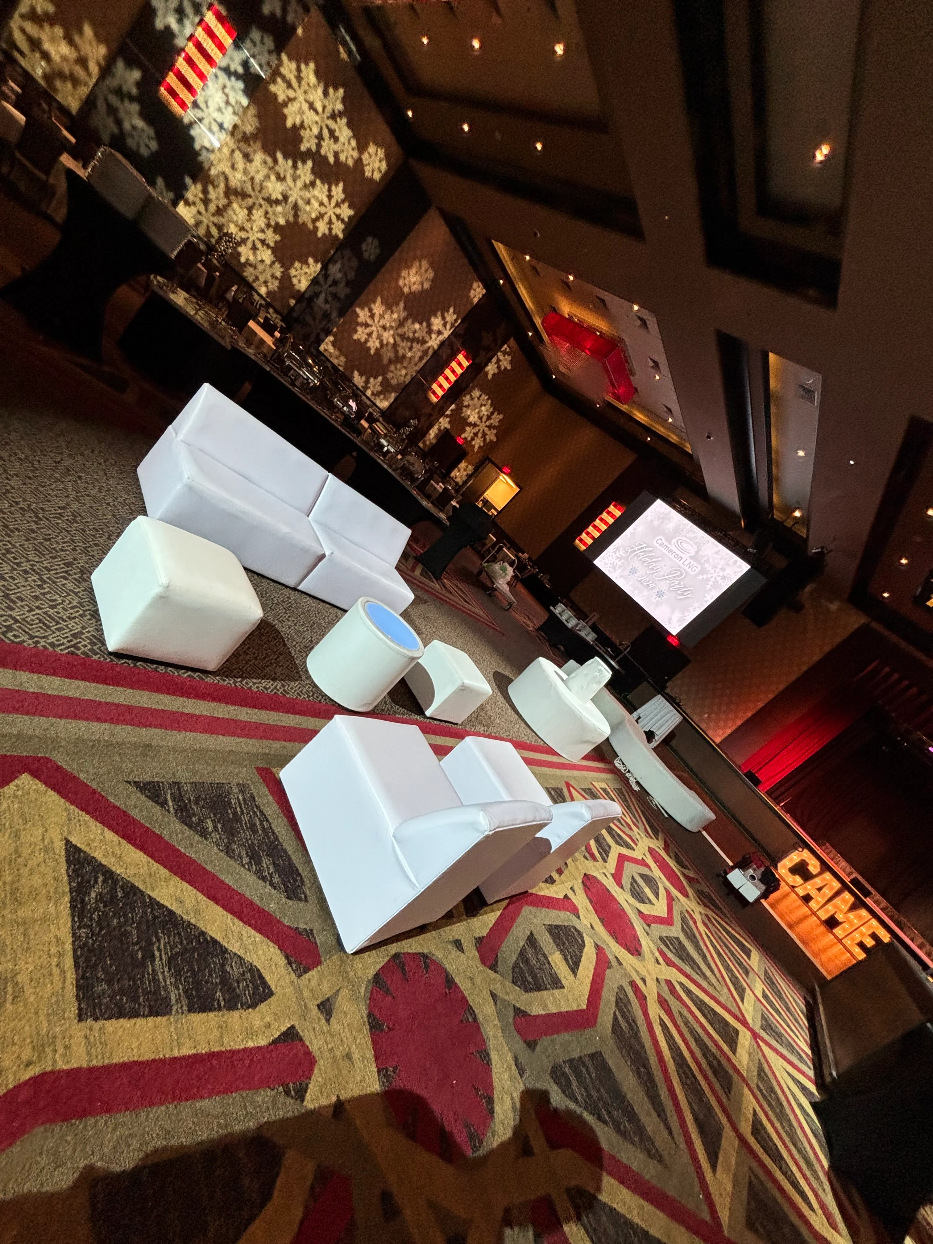 White Leather Lounge set (7 piece)