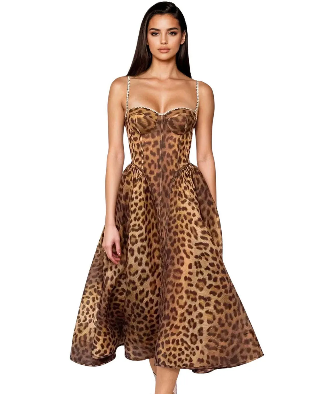 Zimmermann Crush Leopard Midi Dress
